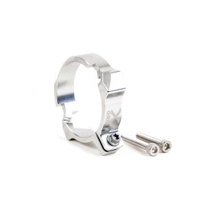 X-GRIP Auspuffflansch Protektor f&uuml;r KTM, HQV, GASGAS silber