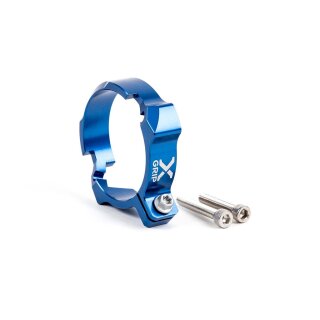 X-GRIP Auspuffflansch Protektor f&uuml;r KTM, HQV, GASGAS blau
